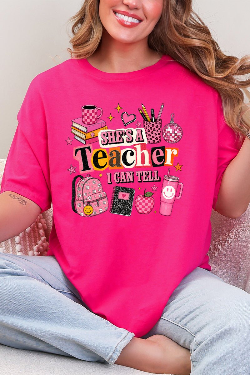 She's A Teacher I Can Tell Short Sleeve Relaxed Fit T-Shirt - Wholesale Accessory Market