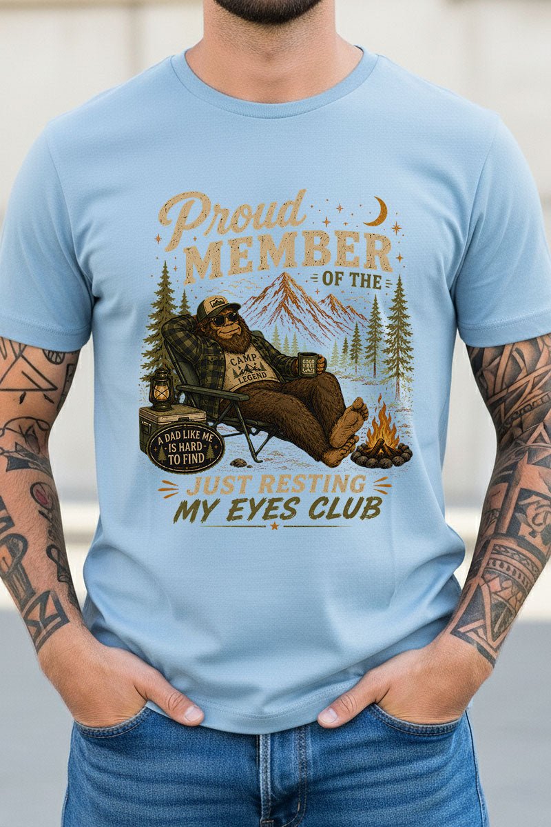 Resting My Eyes Club Short Sleeve Relaxed Fit T-Shirt - Wholesale Accessory Market