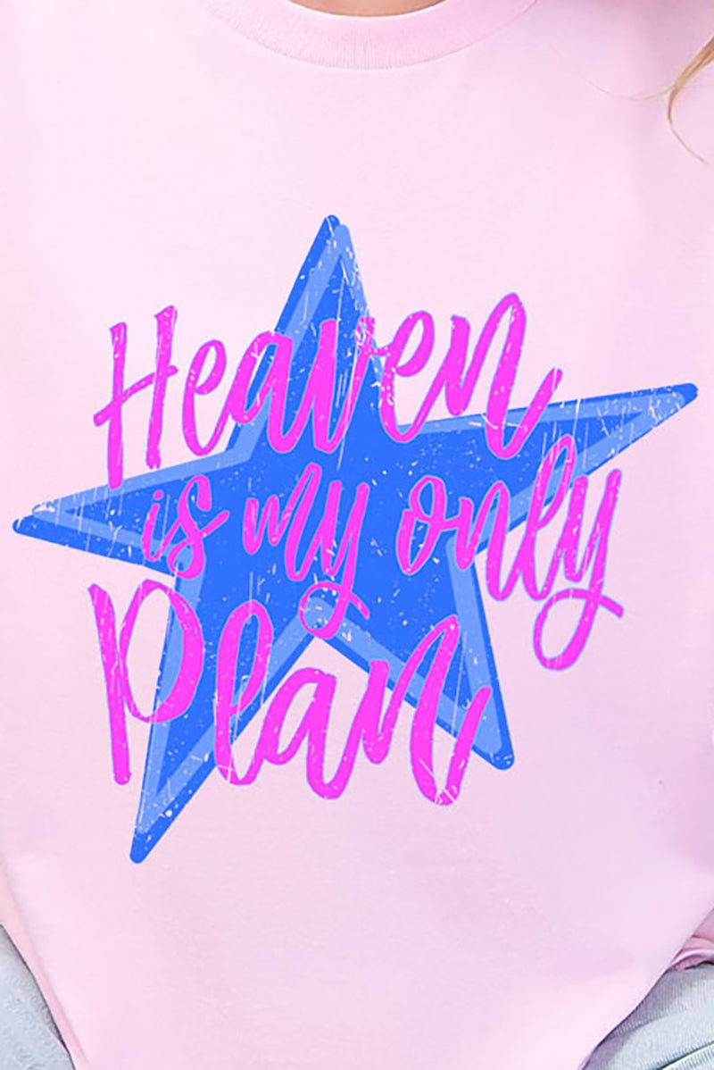 Heaven Is My Only Plan Short Sleeve Relaxed Fit T-Shirt - Wholesale Accessory Market