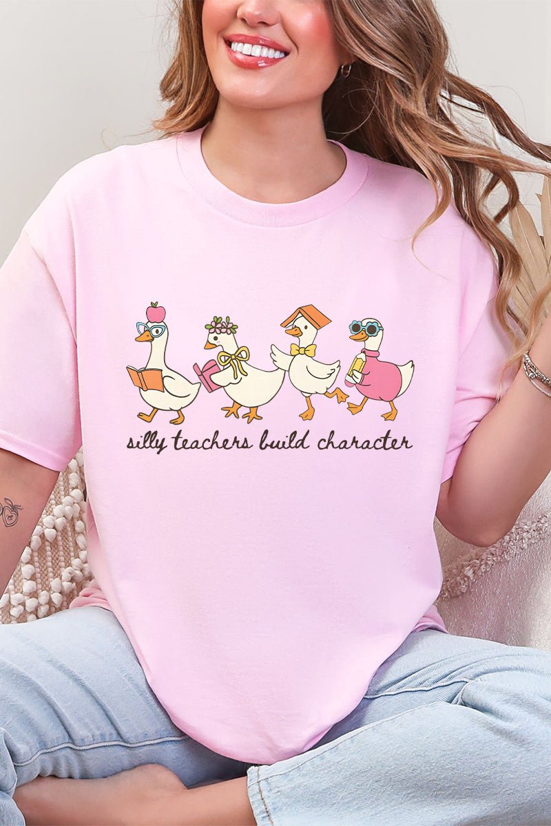 Silly Teachers Goose Parade Short Sleeve Relaxed Fit T-Shirt - Wholesale Accessory Market