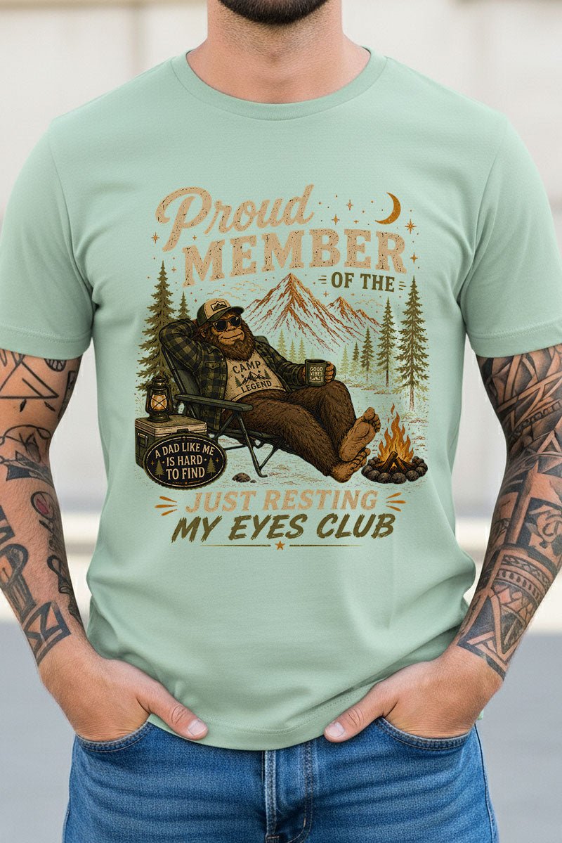 Resting My Eyes Club Short Sleeve Relaxed Fit T-Shirt - Wholesale Accessory Market