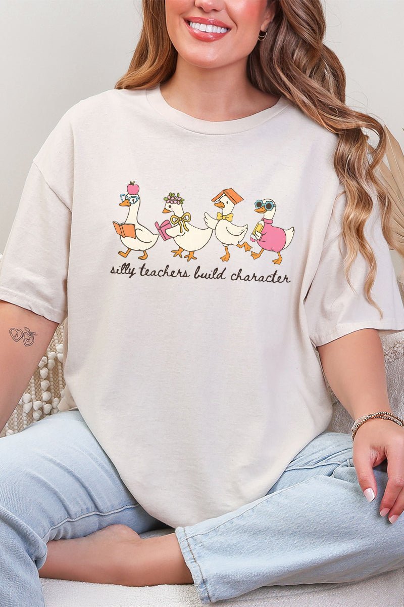 Silly Teachers Goose Parade Short Sleeve Relaxed Fit T-Shirt - Wholesale Accessory Market
