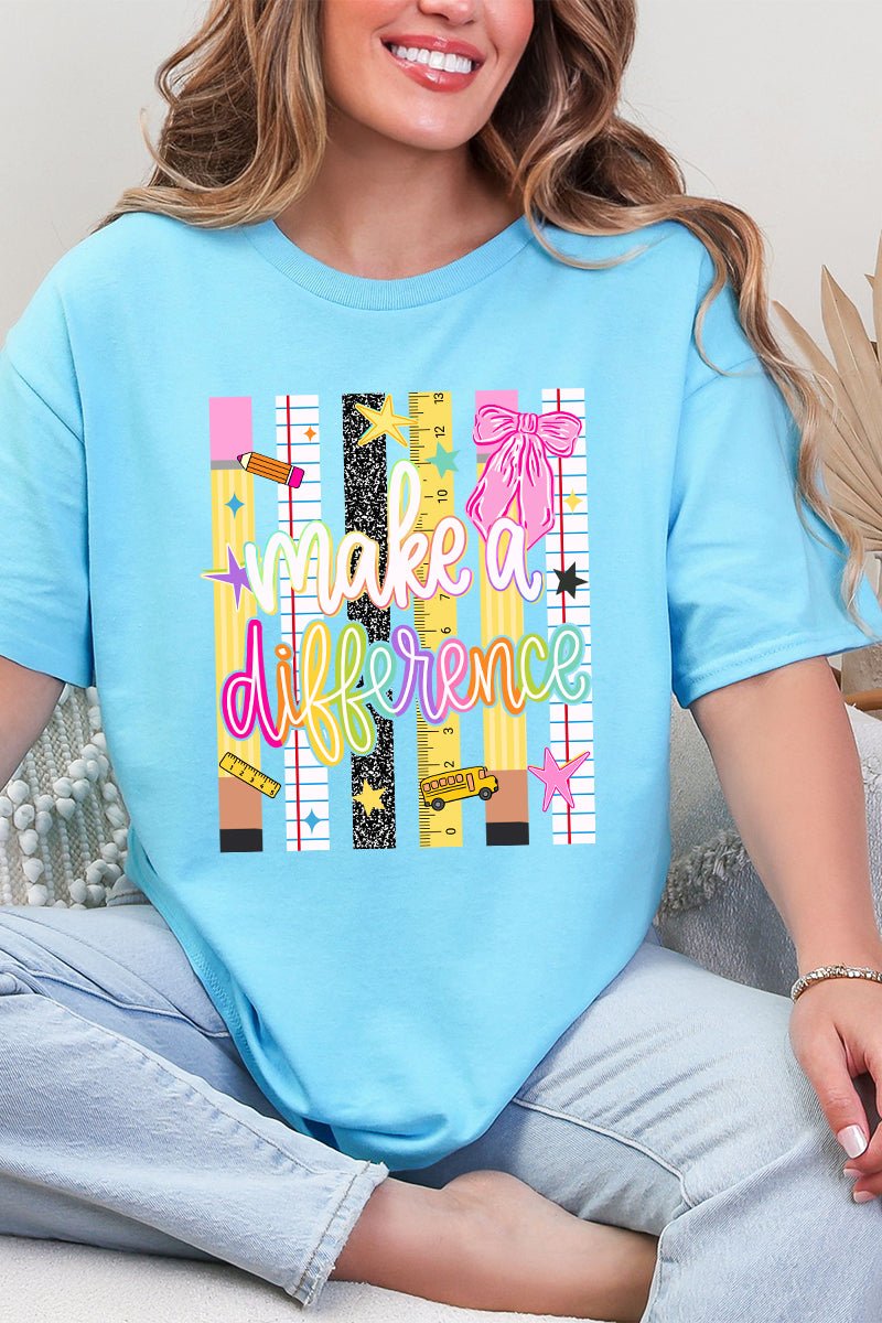 Make A Difference Short Sleeve Relaxed Fit T-Shirt - Wholesale Accessory Market