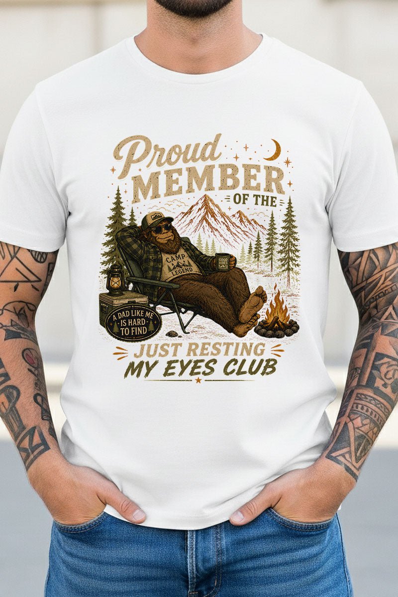 Resting My Eyes Club Short Sleeve Relaxed Fit T-Shirt - Wholesale Accessory Market