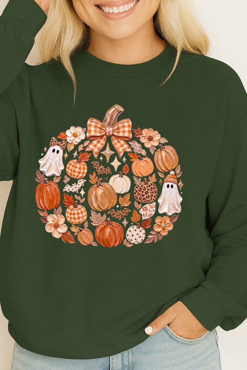 Pumpkin Patch Palette Heavy Cotton Long Sleeve Adult T-Shirt - Wholesale Accessory Market