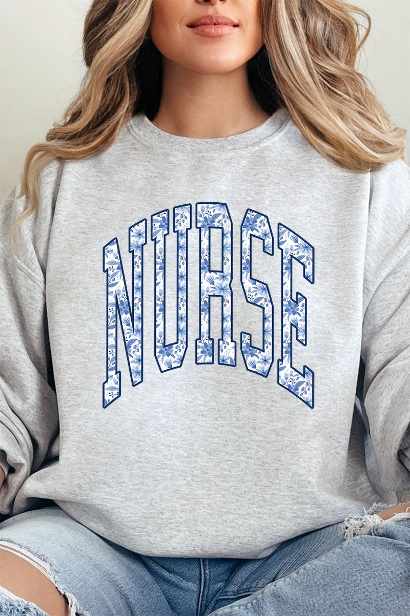 Arched Chinoiserie Nurse Unisex NuBlend Crew Sweatshirt - Wholesale Accessory Market