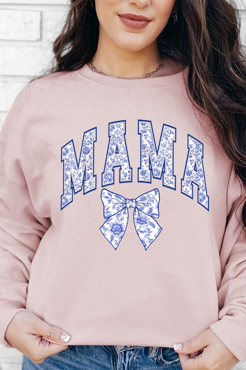 Arched Mama Blue Chinoiserie Unisex NuBlend Crew Sweatshirt - Wholesale Accessory Market