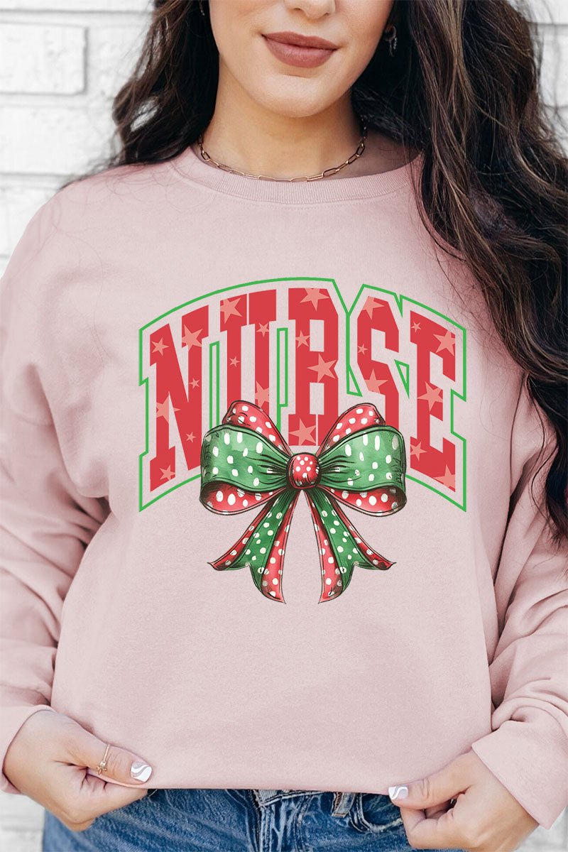Arched Red and Green Nurse Unisex NuBlend Crew Sweatshirt - Wholesale Accessory Market