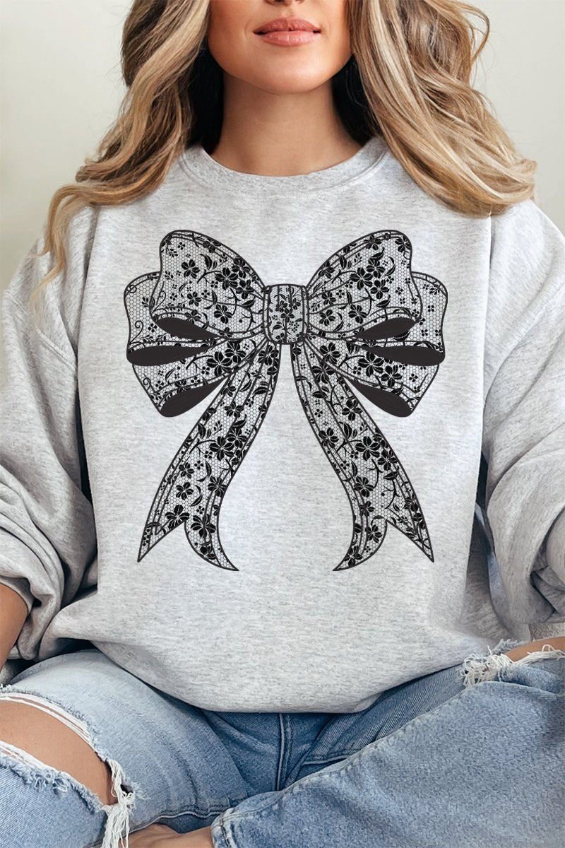 Black Lace Bow Unisex NuBlend Crew Sweatshirt - Wholesale Accessory Market