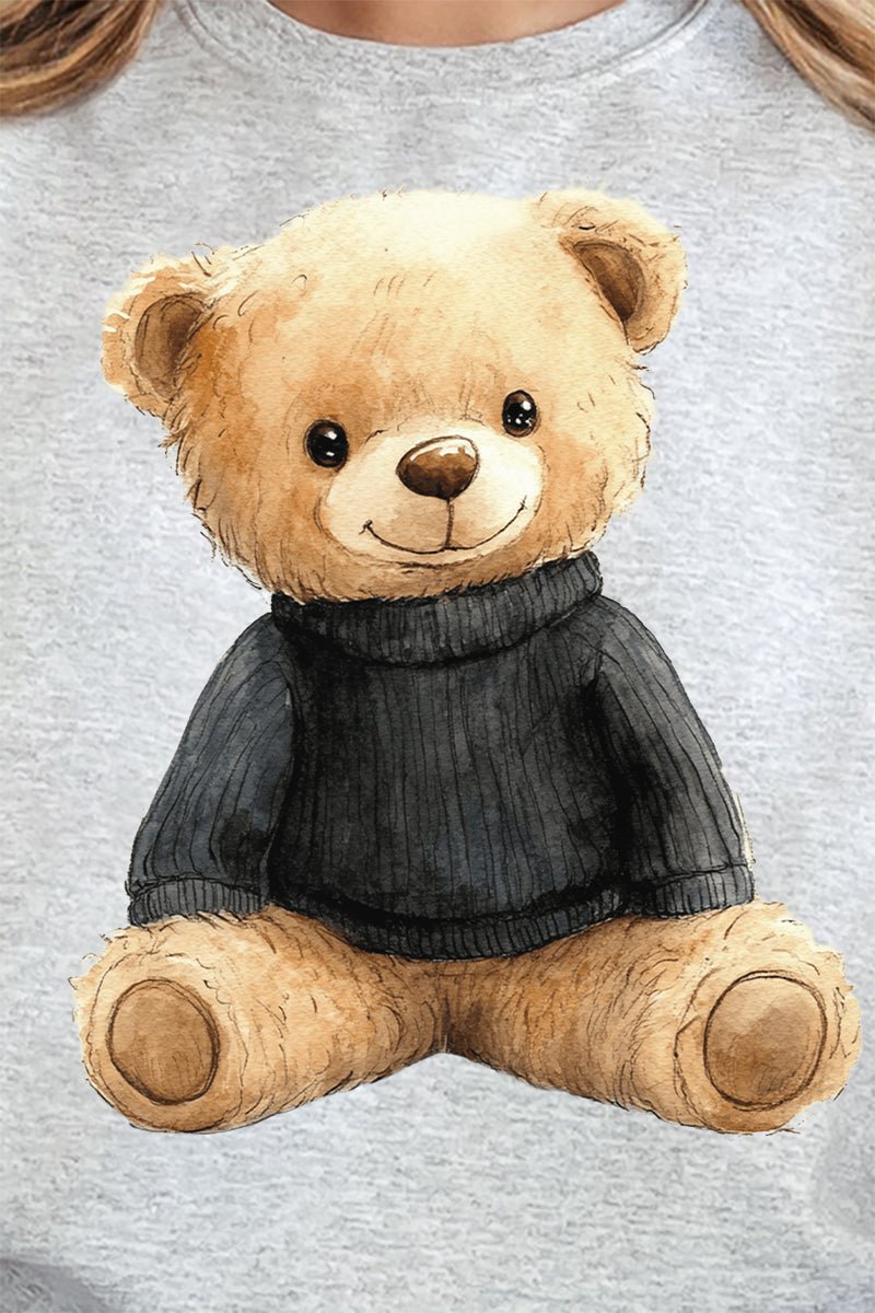 Black Vintage Teddy Bear Unisex NuBlend Crew Sweatshirt - Wholesale Accessory Market