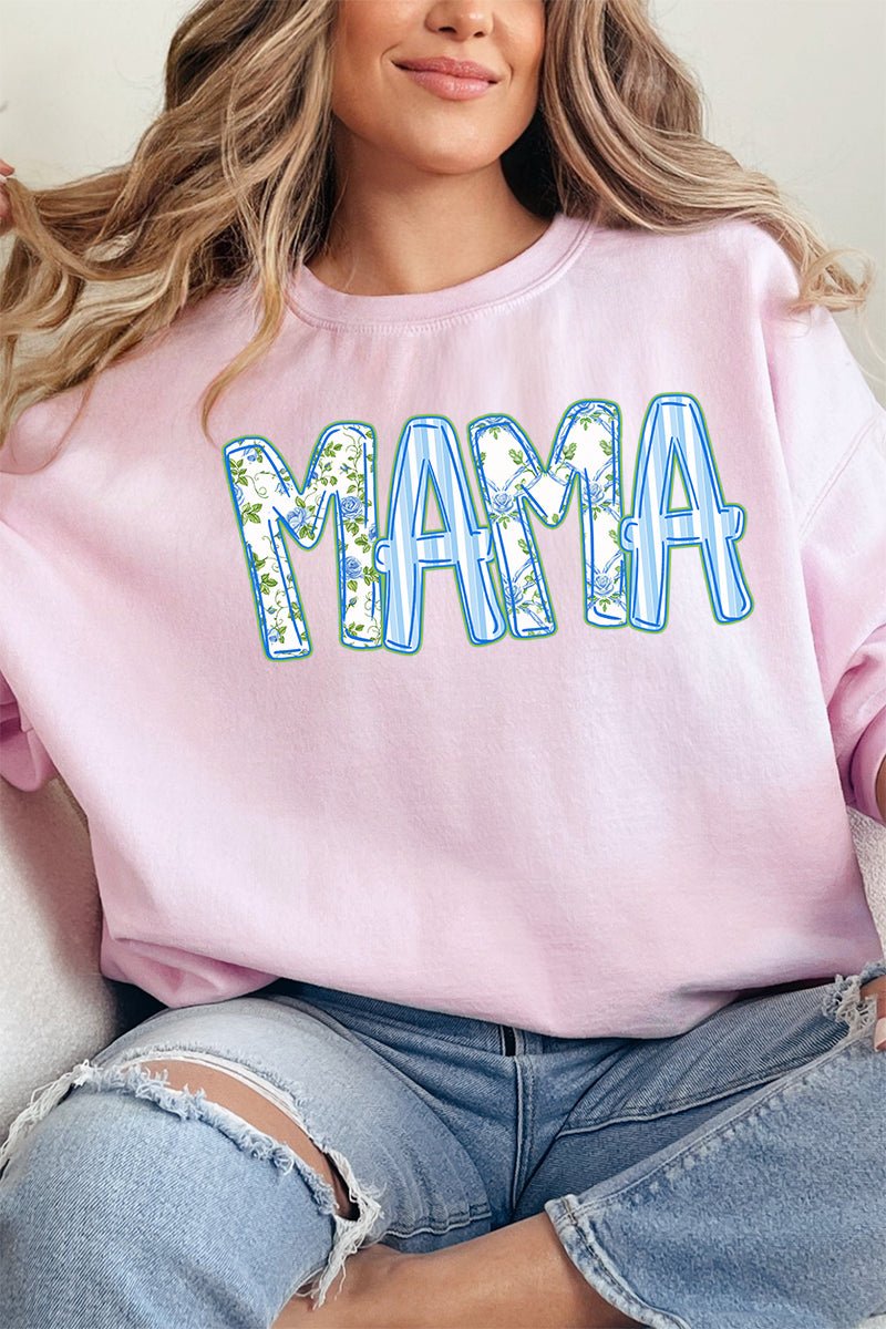 Blue Blossom Mama Unisex NuBlend Crew Sweatshirt - Wholesale Accessory Market