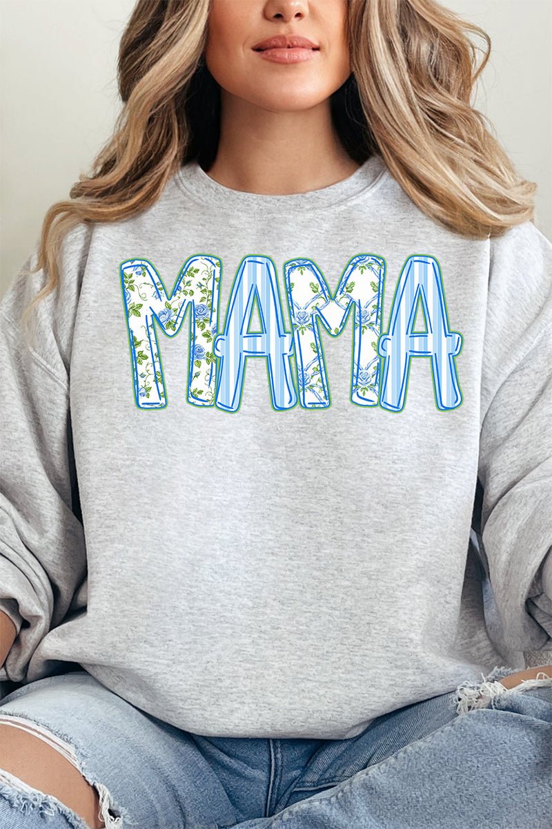 Blue Blossom Mama Unisex NuBlend Crew Sweatshirt - Wholesale Accessory Market