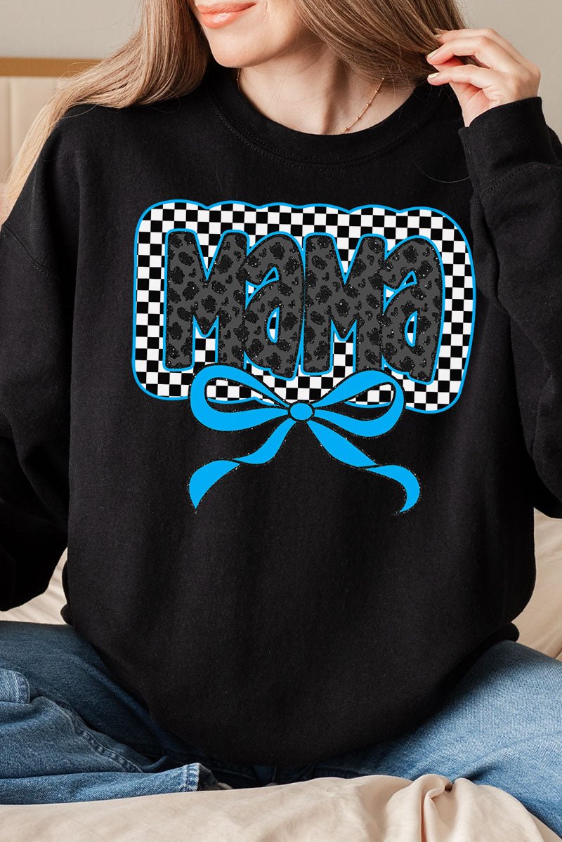 Blue Leopard Luxe Mama Unisex NuBlend Crew Sweatshirt - Wholesale Accessory Market
