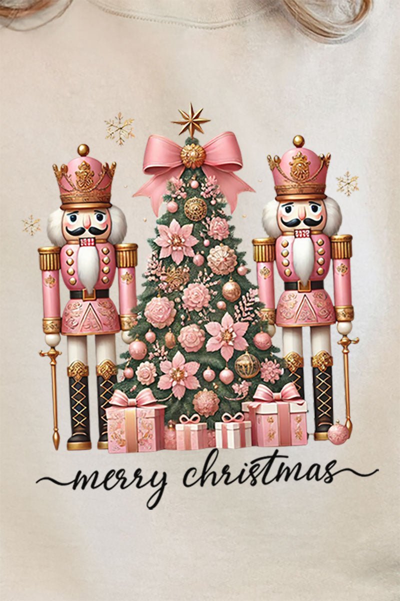 Blush Nutcracker Merry Christmas Unisex NuBlend Crew Sweatshirt - Wholesale Accessory Market