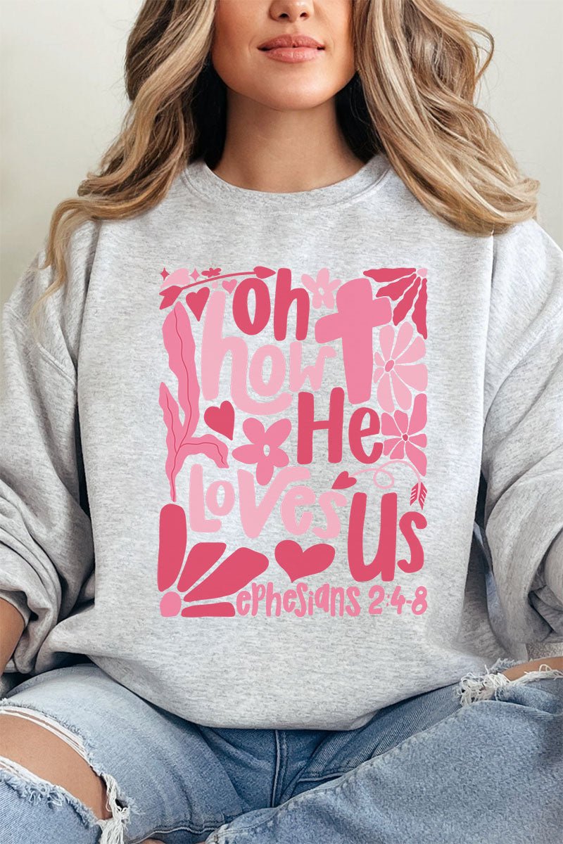 Boho Cross How He Loves Us Unisex NuBlend Crew Sweatshirt - Wholesale Accessory Market