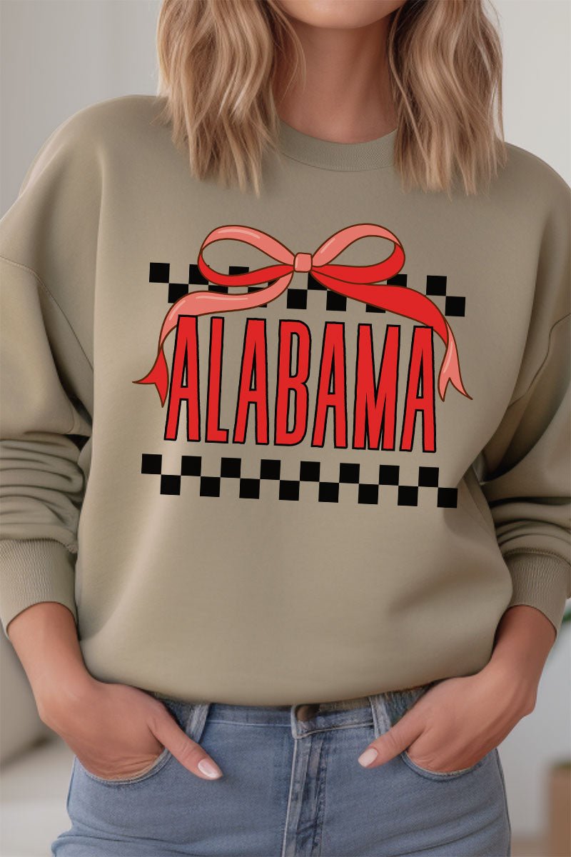Bow Alabama Check Unisex NuBlend Crew Sweatshirt - Wholesale Accessory Market