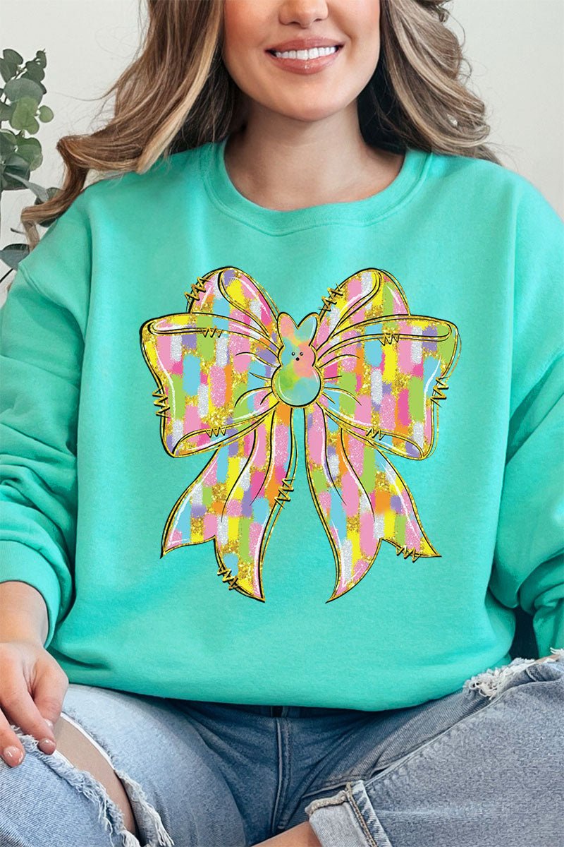 Brushed Peep Coquette Bow Unisex NuBlend Crew Sweatshirt - Wholesale Accessory Market