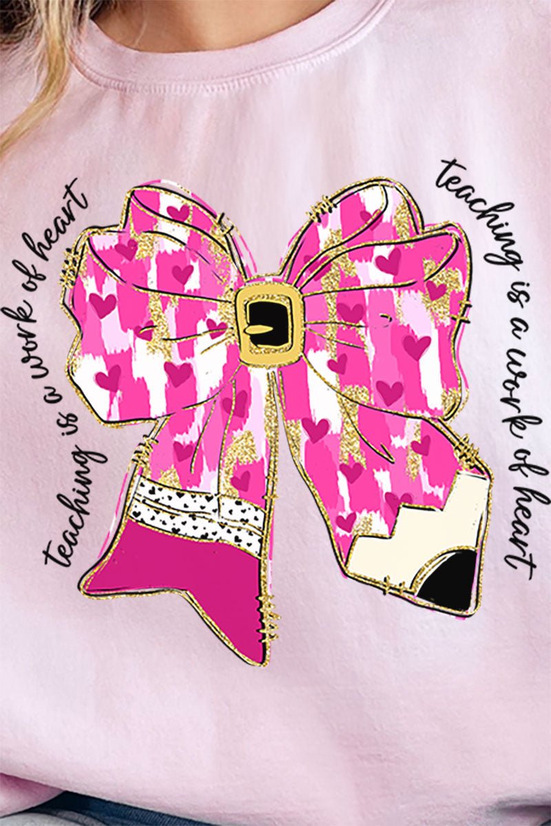 Brushed Teaching Is A Work Of Heart Unisex NuBlend Crew Sweatshirt - Wholesale Accessory Market