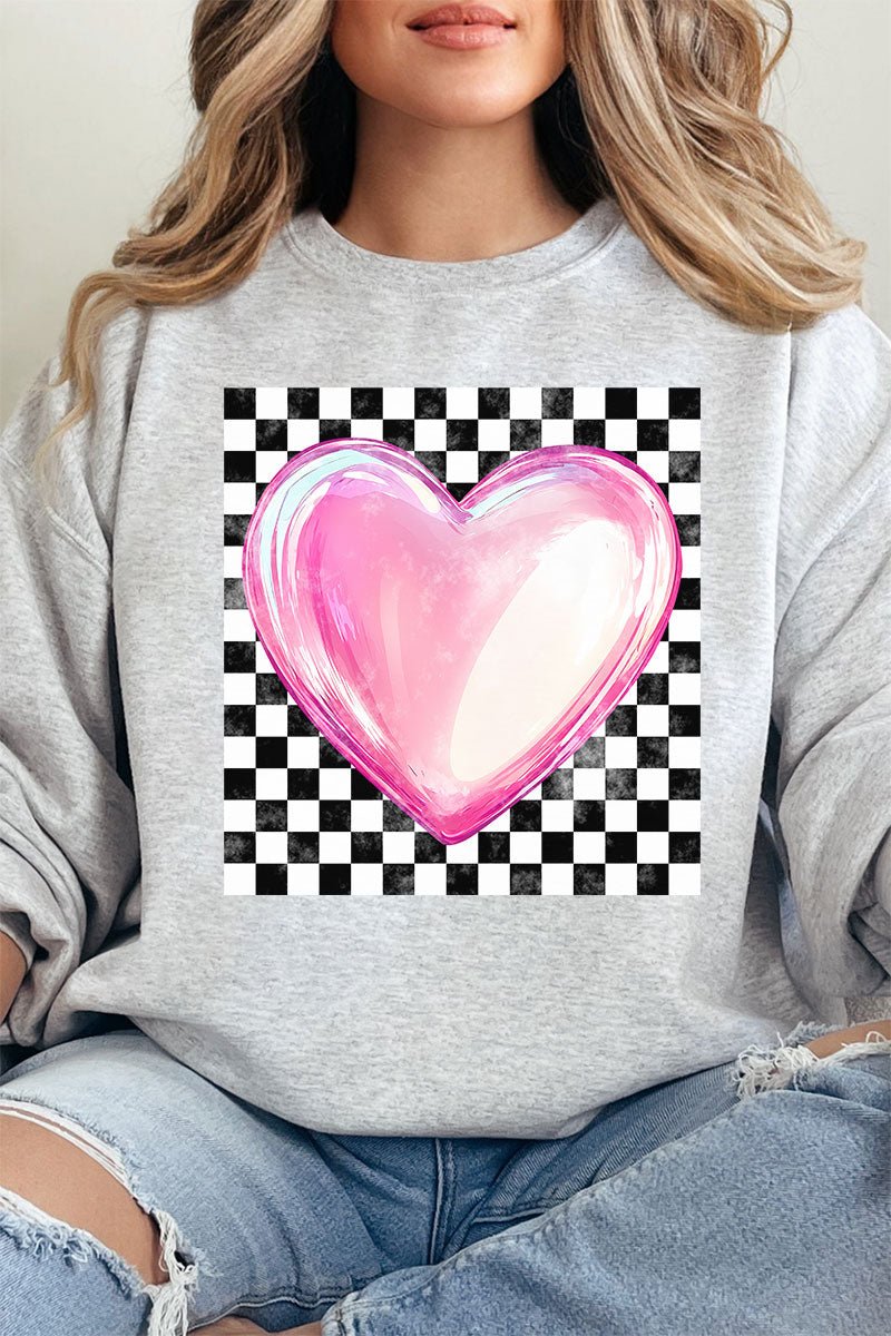 Bubble Heart Retro Unisex NuBlend Crew Sweatshirt - Wholesale Accessory Market