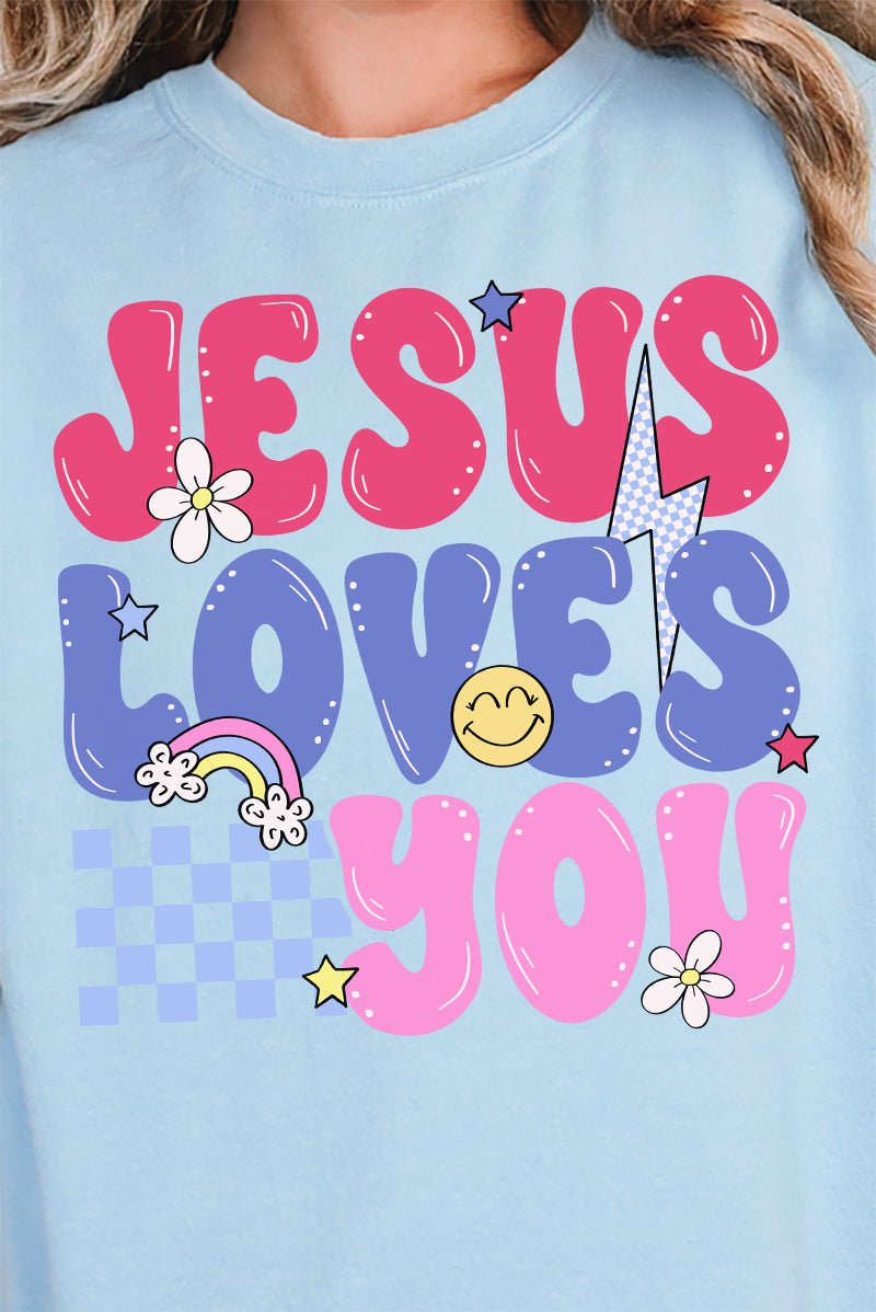 Bubble Jesus Loves You Unisex NuBlend Crew Sweatshirt - Wholesale Accessory Market