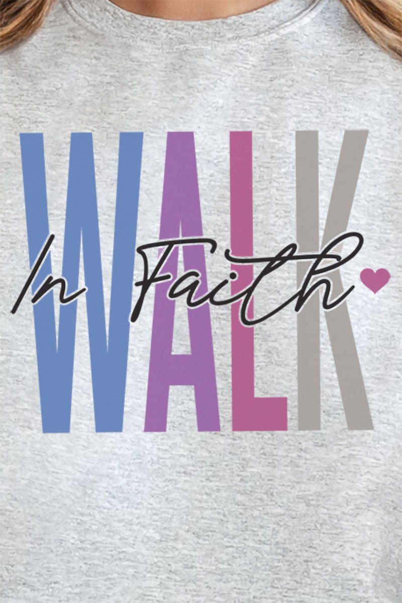 Colorblock Walk In Faith Unisex NuBlend Crew Sweatshirt - Wholesale Accessory Market