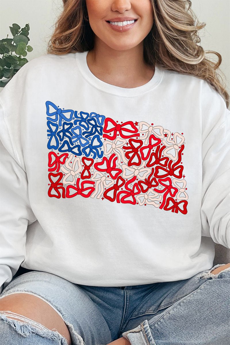 Coquette Collage American Flag Unisex NuBlend Crew Sweatshirt - Wholesale Accessory Market