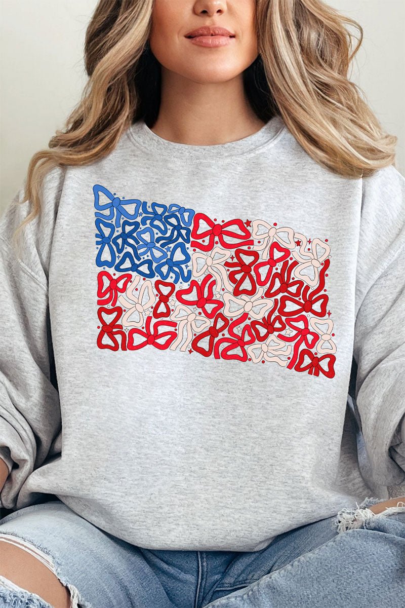 Coquette Collage American Flag Unisex NuBlend Crew Sweatshirt - Wholesale Accessory Market