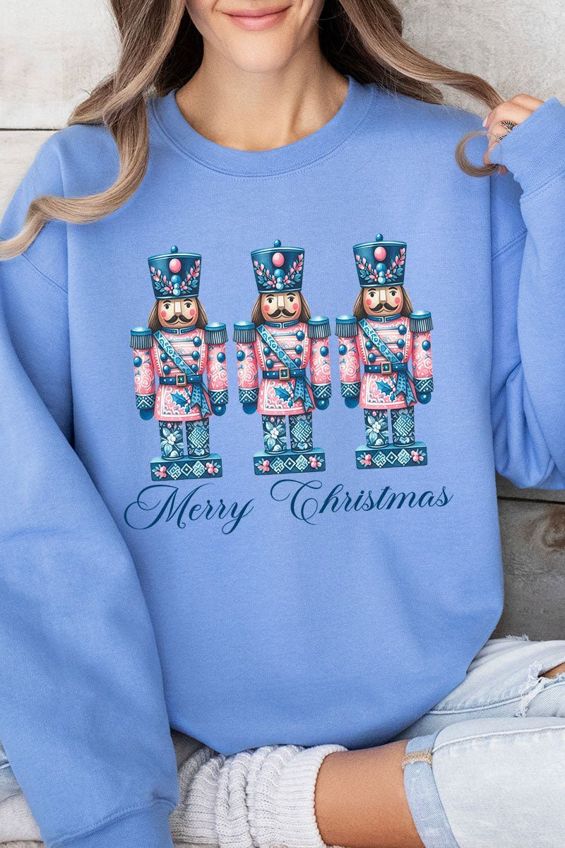 Cracker Chinoiserie Merry Christmas Unisex NuBlend Crew Sweatshirt - Wholesale Accessory Market