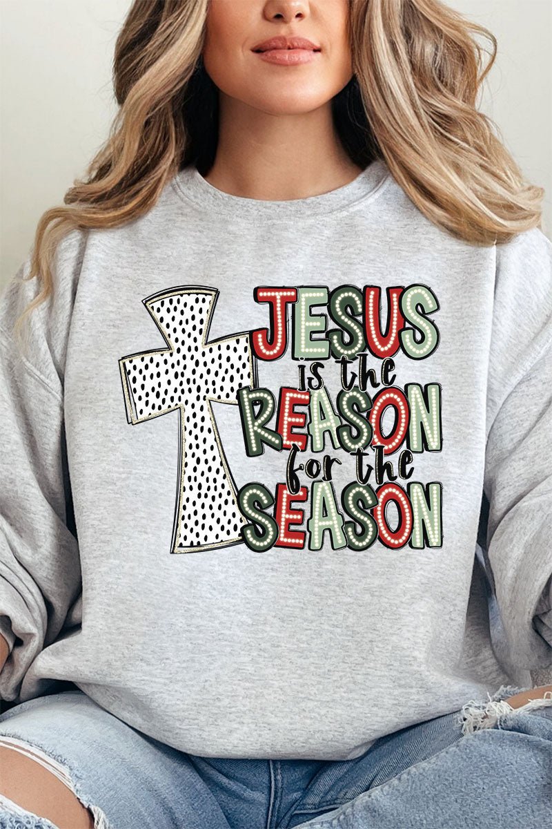 Cross Jesus Is The Reason For The Season Unisex NuBlend Crew Sweatshirt - Wholesale Accessory Market