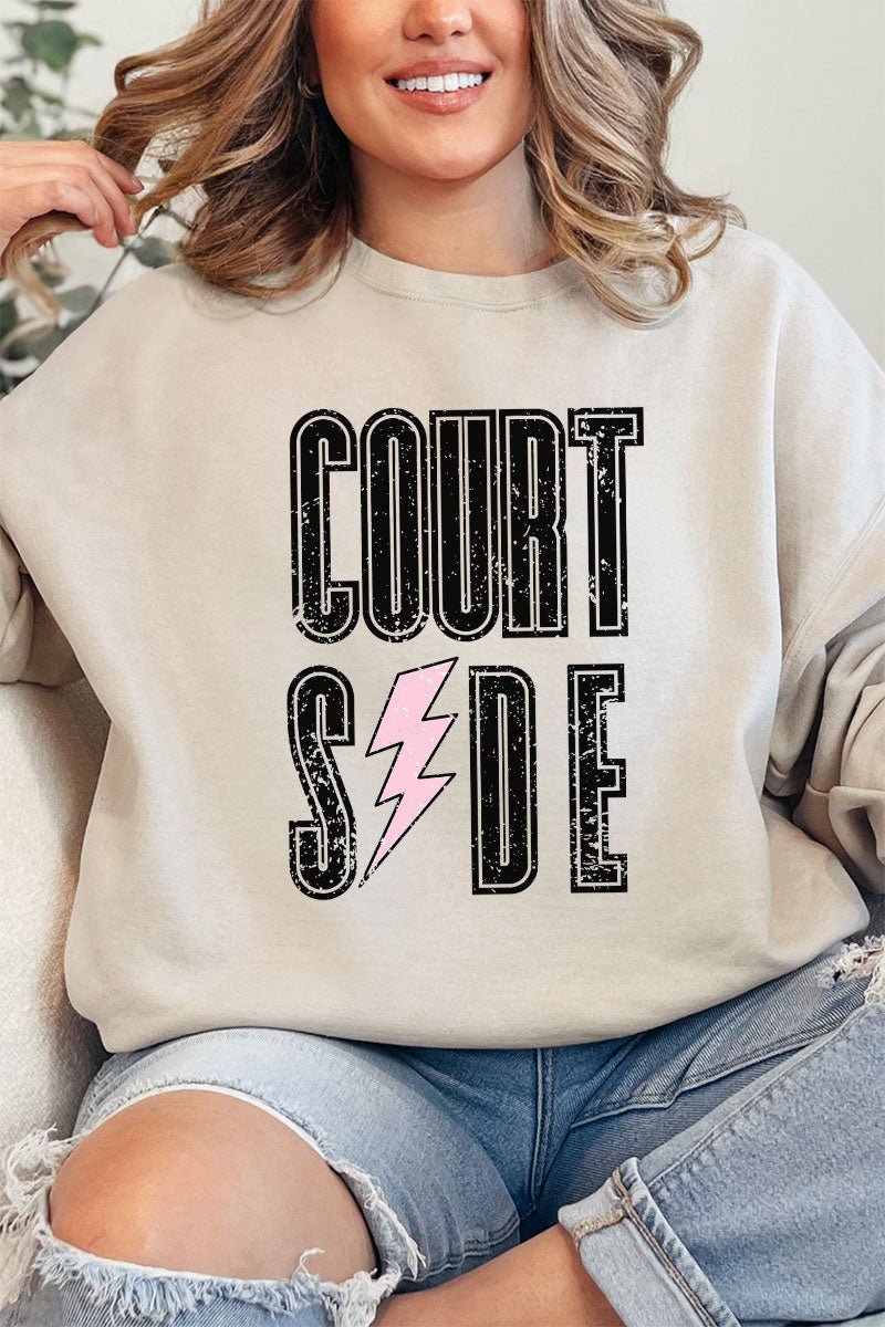 Distressed Courtside Unisex NuBlend Crew Sweatshirt - Wholesale Accessory Market