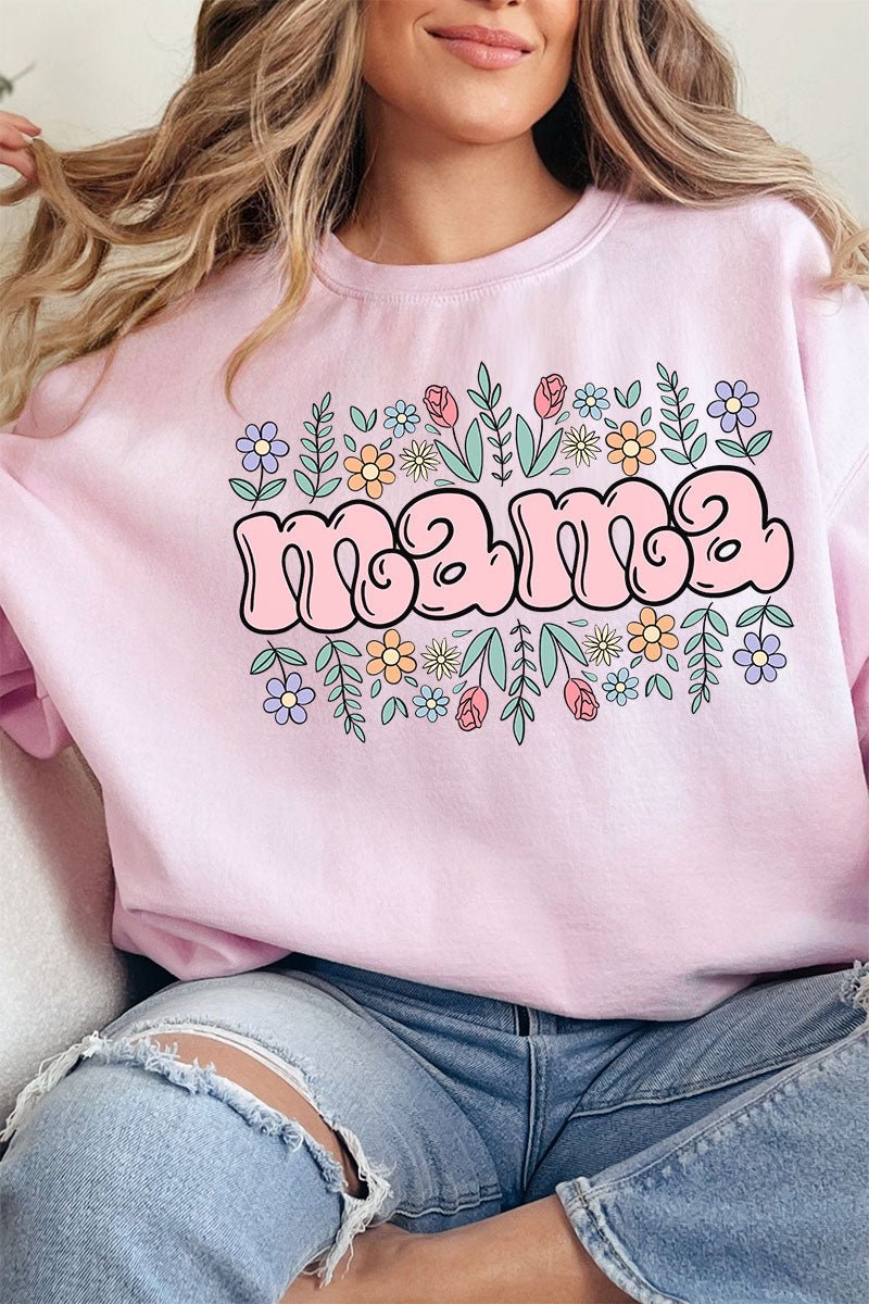Floral Bubble Mama Unisex NuBlend Crew Sweatshirt - Wholesale Accessory Market