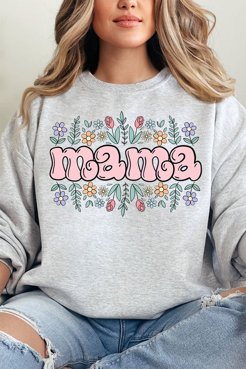 Floral Bubble Mama Unisex NuBlend Crew Sweatshirt - Wholesale Accessory Market