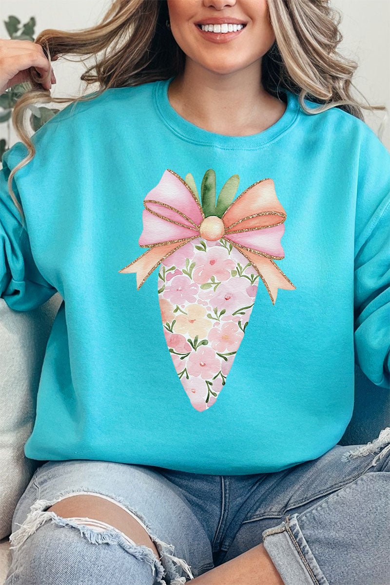 Floral Spring Carrot Unisex NuBlend Crew Sweatshirt - Wholesale Accessory Market