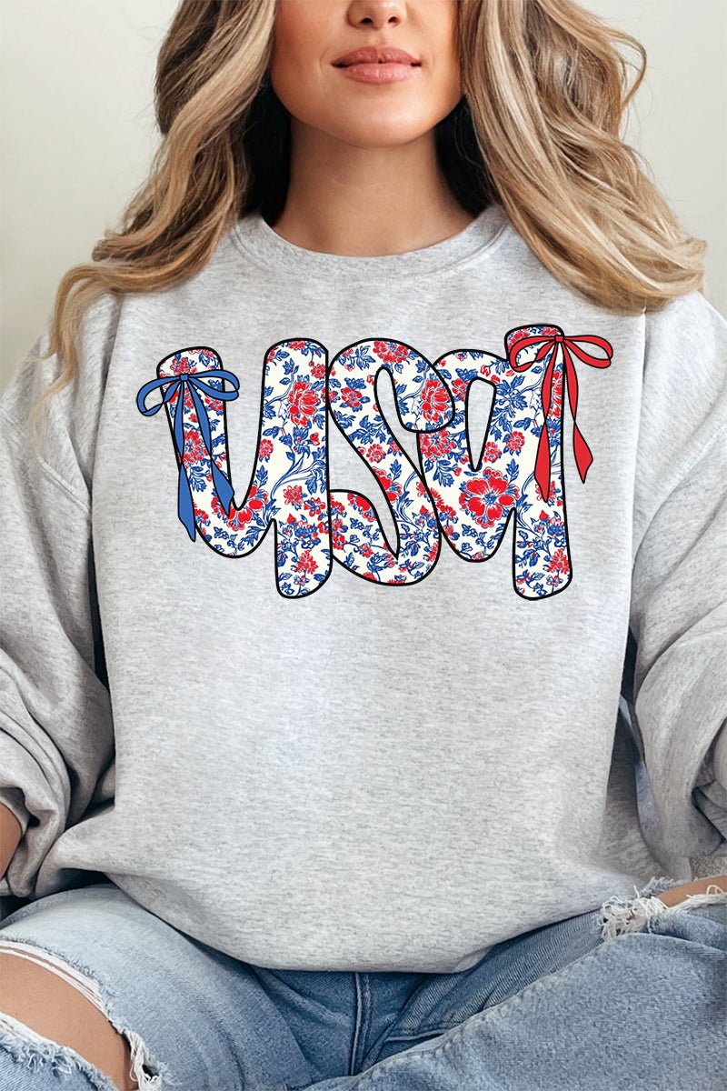Floral USA Unisex NuBlend Crew Sweatshirt - Wholesale Accessory Market