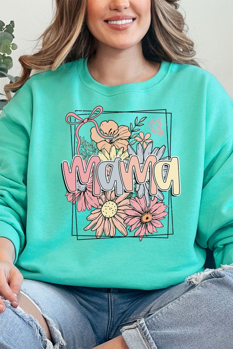 Framed Floral Mama Unisex NuBlend Crew Sweatshirt - Wholesale Accessory Market