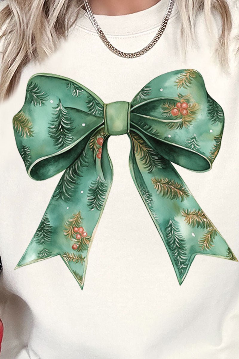 Garland Green Coquette Bow Unisex NuBlend Crew Sweatshirt - Wholesale Accessory Market