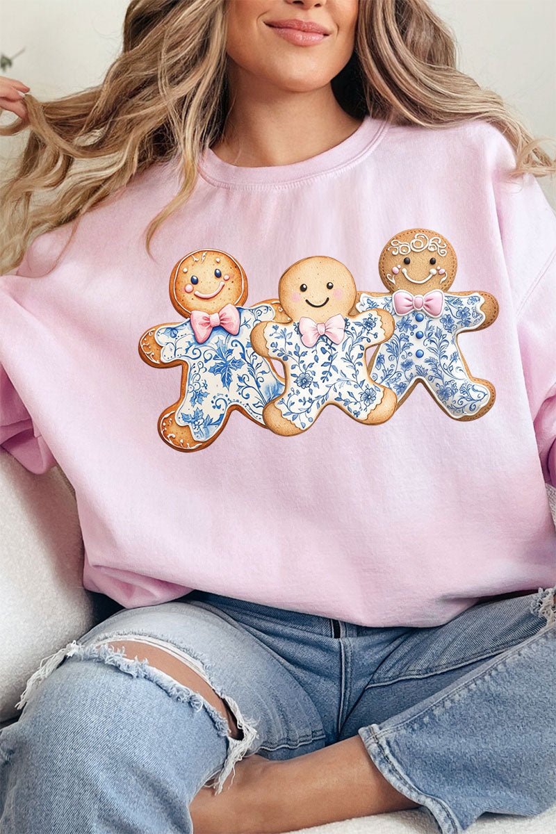 Gingerbread Chinoiserie Christmas Unisex NuBlend Crew Sweatshirt - Wholesale Accessory Market