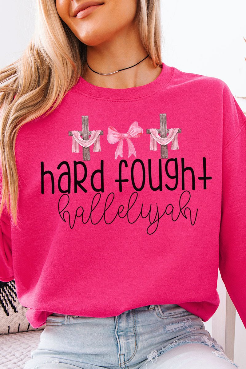 Hard Fought Hallelujah Unisex NuBlend Crew Sweatshirt - Wholesale Accessory Market