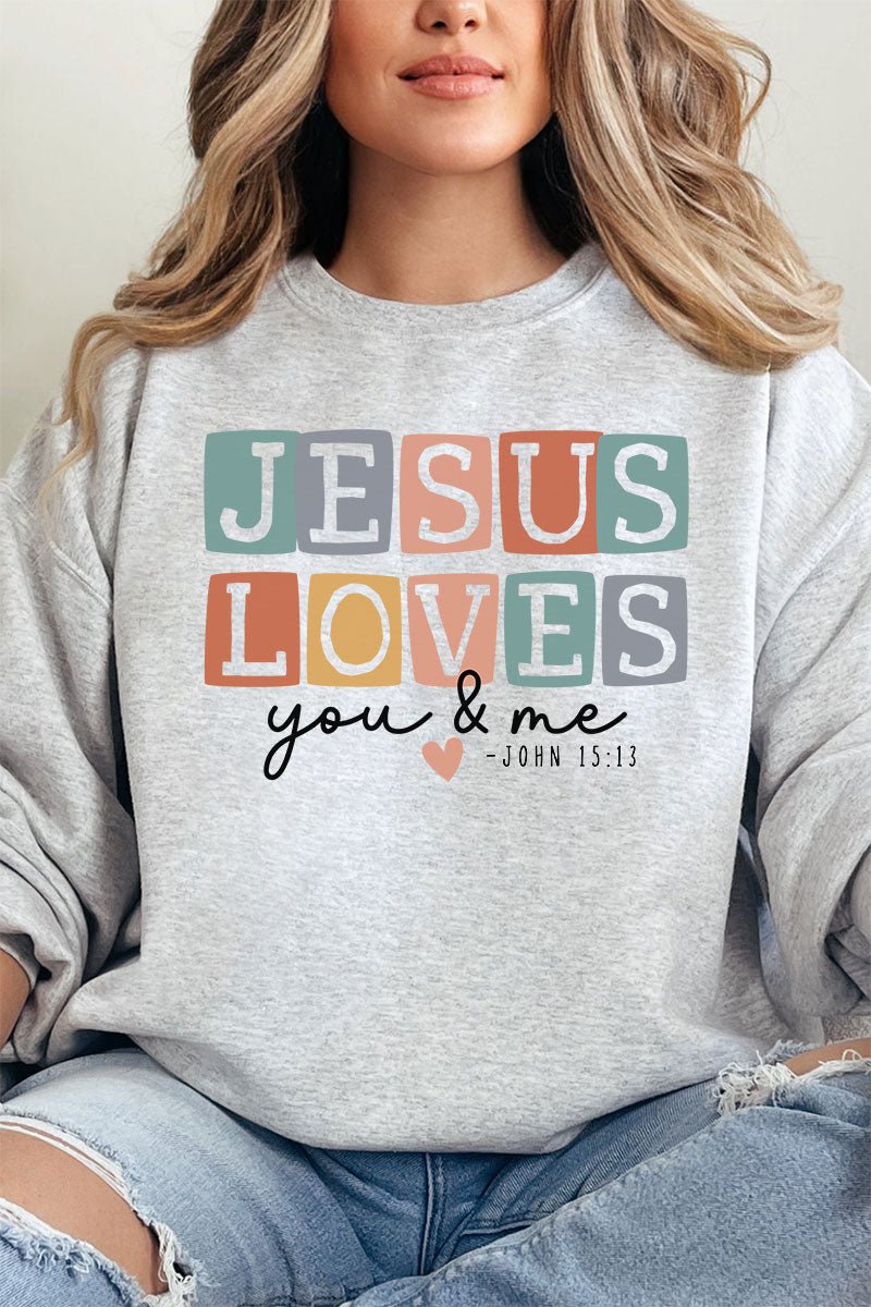 Jesus Loves You & Me Unisex NuBlend Crew Sweatshirt - Wholesale Accessory Market