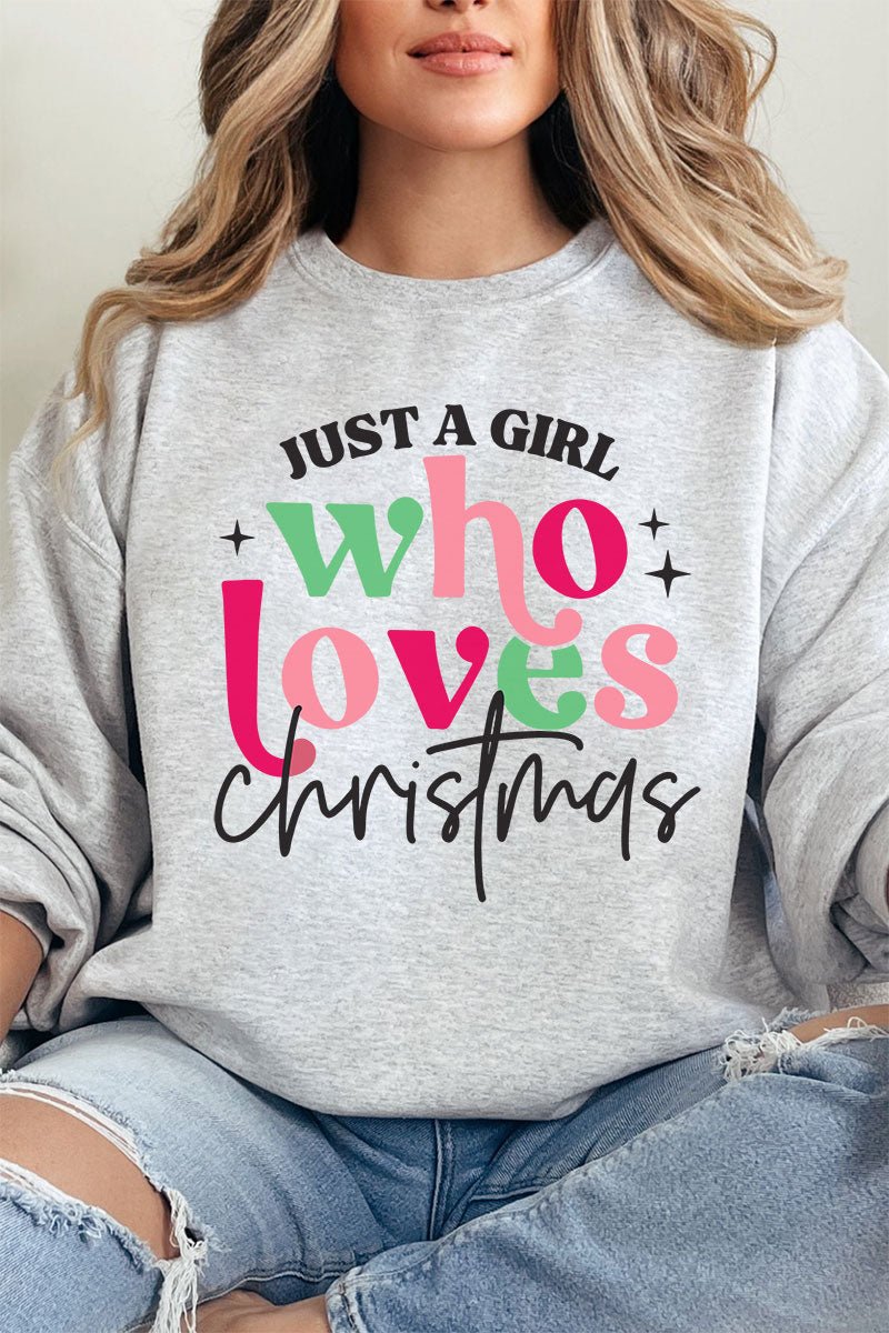 Just A Girl Who Loves Christmas Unisex NuBlend Crew Sweatshirt - Wholesale Accessory Market