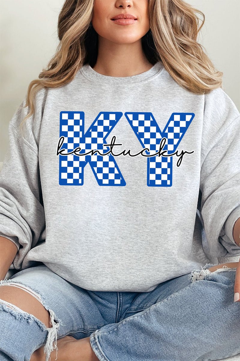 Kentucky Checkered Unisex NuBlend Crew Sweatshirt - Wholesale Accessory Market