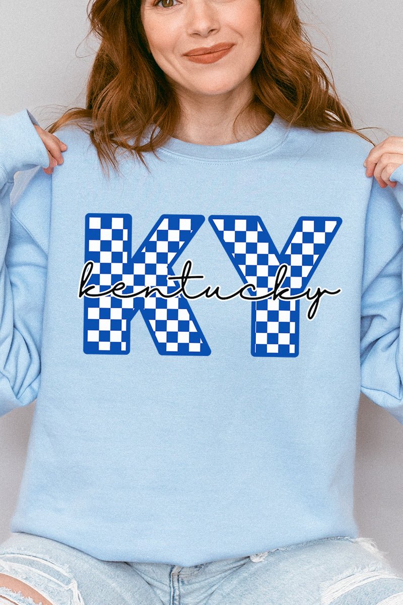 Kentucky Checkered Unisex NuBlend Crew Sweatshirt - Wholesale Accessory Market