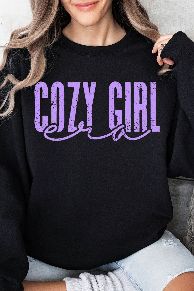 Lavender Cozy Girl Era Unisex NuBlend Crew Sweatshirt - Wholesale Accessory Market