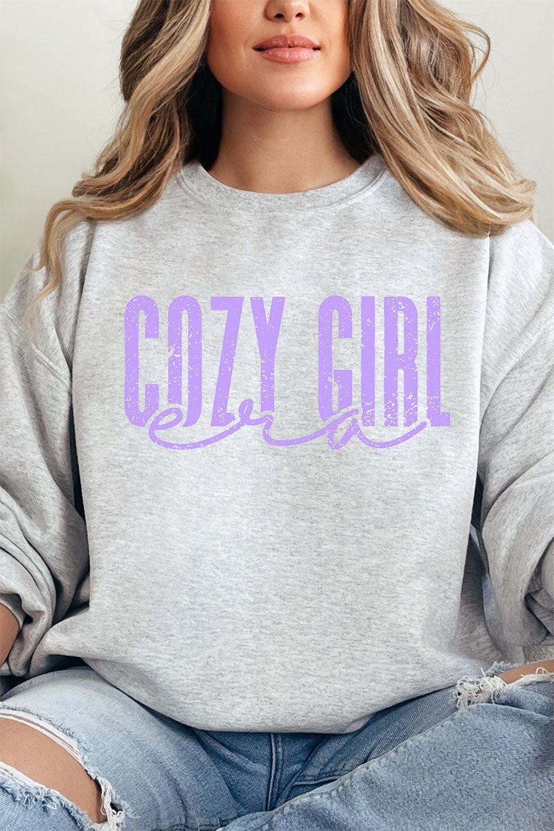 Lavender Cozy Girl Era Unisex NuBlend Crew Sweatshirt - Wholesale Accessory Market