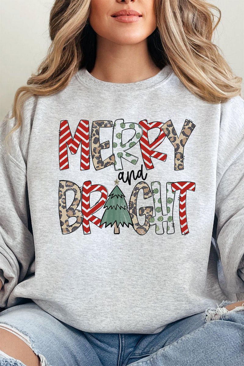 Leopard Merry And Bright Unisex NuBlend Crew Sweatshirt - Wholesale Accessory Market