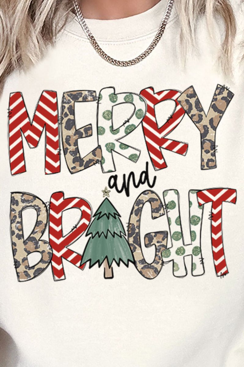 Leopard Merry And Bright Unisex NuBlend Crew Sweatshirt - Wholesale Accessory Market