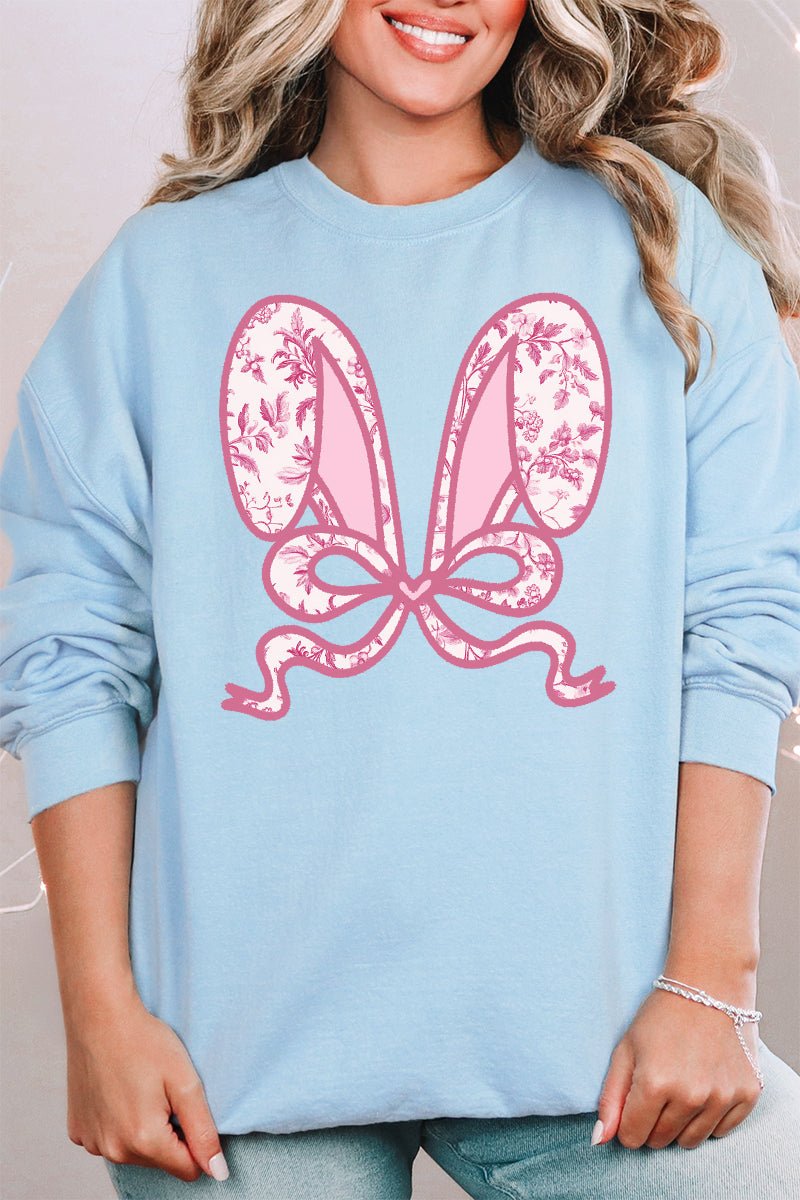 Mauve Chinoiserie Bunny Ears Unisex NuBlend Crew Sweatshirt - Wholesale Accessory Market
