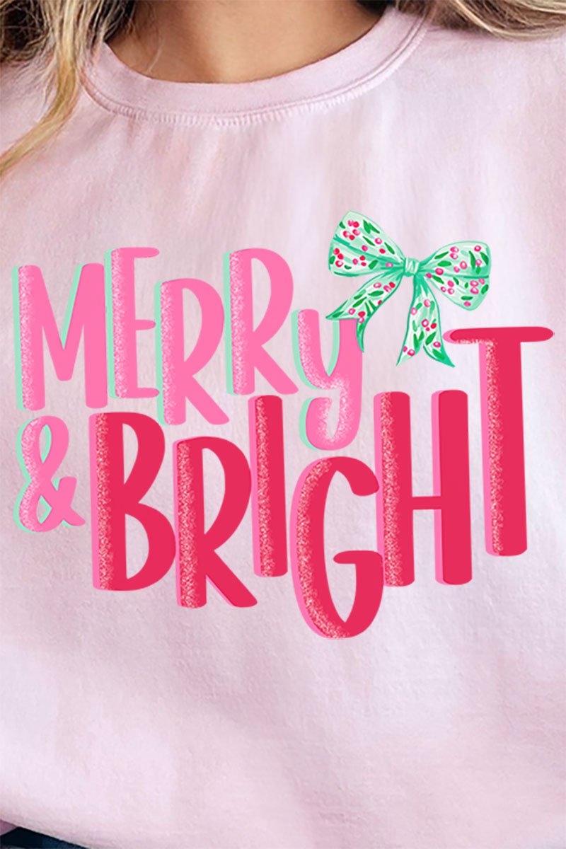 Merry And Bright Coquette Bow Unisex NuBlend Crew Sweatshirt - Wholesale Accessory Market