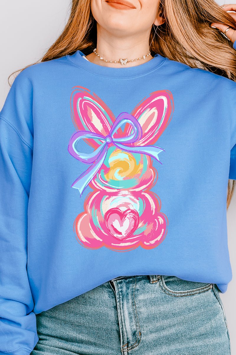 Neon Bunny Bow Unisex NuBlend Crew Sweatshirt - Wholesale Accessory Market