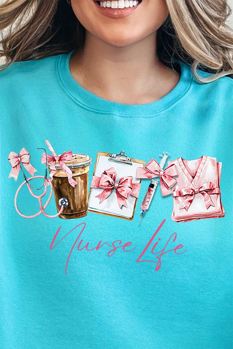 Nurse Life Coquette Bow Unisex NuBlend Crew Sweatshirt - Wholesale Accessory Market